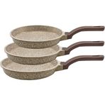 Oms 3255 Kumbeji 3 Parça Döküm Granit Tava Set