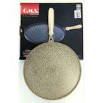OMS 3285 Döküm Granit Yuvarlak Çift Taraflı 34 CM Gözleme Tavası Kum Beji