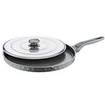 Oms 3293 Gri 34 cm Döküm Kapaklı Gözleme Tava