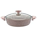 Oms 3310 Granit 26 cm Kahve Pembe Karnıyarık Tencere