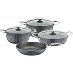 Oms 3518 Antrasit 7 Parça Colonna Granit Tencere Set