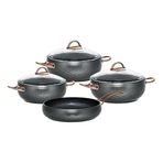 Oms 3544 Antrasit Espela 7 Parça Granit Tencere Seti