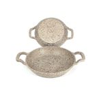 Oms 3729 Dokum Granit 2 Parca Kapaksiz Sahan Set 18-20 Cm Kumbeji