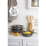 Oms 3Lu Bakrac Sahan Set (16-18-20) Antrasit