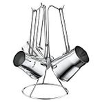 Oms 7034 Çelik Cezve Takımı 4 Parça Silver Gri
