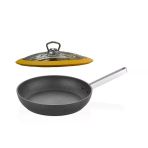 Oms Biogranit Tava 26 Cm | 2,4 Litre | 10 Yıl Garantili | İndüksiyon Tabanlı | Silikon Kapaklı