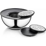 Oms Collection 1. Sınıf Paslanmaz Çelik 24 cm Karıştırma Rende Saklama Kabı Seti ( 1125 - Gümüş )