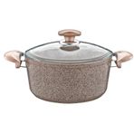Oms Collection 18X10 cm Granit Kahverengi Derin Tencere