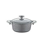 Oms Collection 28x13 cm Gri Granit Derin Tencere