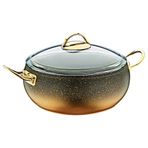 Oms Collection 3141 2 Parça Bio Granit 20x9 cm Gold Derin Küre Tencere