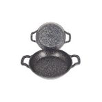 Oms Collection 3728 - 2 Parça - Döküm, Bio Granit, ( 16 Ve 20 Cm ) Sahan Seti, Siyah Renk Çok Renkli
