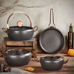 Oms Collection Sirena 7 Parça Granit Tencere