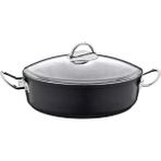 Oms Gastro Granit Karnıyarık Tencere 34X9,5CM 3313 - Siyah