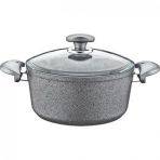 Oms GR099 18x10 cm Granit Gri Derin Tencere