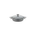 Oms Granit Karniyarik Tencere 32X9 Cm Gri Cam Kapak - 152.3310.01.02-32 Grı