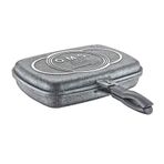 Oms Gri 36x26x9 cm Granit Double Grill Tava