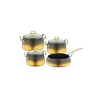 Oms Keops 3041 7 Parça Gold Bio Granit Indüksiyonlu Pfoa ve Ptfe Free Tencere Tava Seti