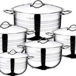 Oms Mega-Xl Gastro 2005 İndüksiyonlu 5'Li Derin Tencere Seti-24-26-28-30-36Cm