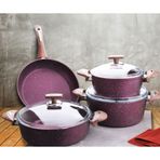 Oms OMS-3105 7 Parça Mor Granit Tencere Takımı