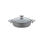OMS PASLANMAZ 3310 2 Parça Bio Granit 24x7,5 Cm 2,75 Litre Karnıyarık Tencere Gri