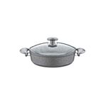 OMS PASLANMAZ 3310 2 Parça Bio Granit 28x8 Cm Karnıyarık Tencere Gri