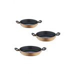 Oms Paslanmaz Oms Döküm Non-Stick Teflon 3lü Sahan Seti 18-20-22cm