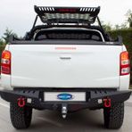 OMSA Mitsubishi L200 Dakar Çelik Arka Tampon Ledli Sensörlü 2020 ve Sonrası