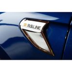 Omsa Renault Clio 5 Rs-Line Krom Çamurluk Çıtası + Bagaj Kapağı Logosu Set 3 Parça Abs 2019 ve Sonrası