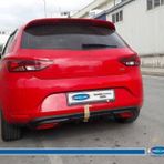 Omsa Seat Leon 5F Arka Mat Siyah 2012-2016 Arası Difüzör