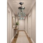 Ömür Avize 15 cm Kristal Taşlı Gri Kasa Avize - 1BW-Beyaz