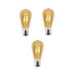 Ömür Avize 8w E27 Amber Renk Rustik Led Ampul Ct-4290 (3lü gönderilmektedir)