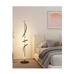 Ömür Avize Peri Siyah Kasa Ledli Köşe Lambader