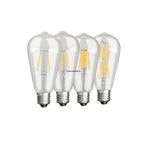 ÖmürAydınlatma Cata Flamanlı Şeffaf Rustik Led Ampul St64 Armut 8 Watt 4 Adet