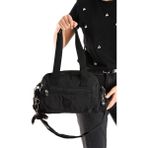 Omuz Çantası Çok Cepli Hafif Klinkır Kumaş 30*20 cm Çapraz Askılı Postacı Çanta Kol Çantası - 30 x 20 cm - Siyah