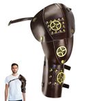 Omuz Örtüsü Cosplay, Erkekler Steampunk Ayarlanabilir Deri Omuz Zırhları, Steampunk Kol Muhafızları Ortaçağ Şövalye Kemeri Cosplay Parti Kostümü için Dobooo