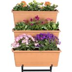 Omuzdaş Ev Dekorasyonu Ferforje Metal Çiçeklik - 60 CM - Siyah