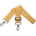 Omxyinma Çanta için ayarlanabilir omuz askısı, çanta için ayarlanabilir omuz askısı, genişlik 3,8 cm, gümüş karabina, omuz askısı, çanta bandı, el çantaları için taşıma kayışı, turuncu, S35