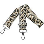 Omxyinma Çanta için omuz askısı, ayarlanabilir omuz askısı, genişlik 3,8 cm, gümüş karabina, omuz askısı, çanta bandı, omuz askısı, el çantaları için taşıma kayışı, siyah/haki, R15