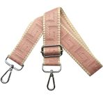 Omxyinma Çanta için omuz askısı, değiştirilebilir, ayarlanabilir çanta kayışı, genişlik 3,8 cm, gümüş karabinalı - Çanta bandı, omuz askısı, taşıma kayışı, el çantaları için, pembe, K8