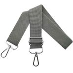 Omxyinma Değiştirmek için omuz askısı - ayarlanabilir genişlik 3,8 cm gümüş karabina, el çantaları için taşıma kayışı, kadın çanta bandı, omuz askısı çanta, gri, Q7