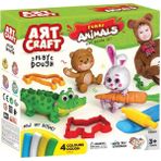 OMZ 03697 Art Craft Eğlenceli Hayvanlar Hamur Set 200 gr Kız Erkek Çocuk Oyuncak Eğitici Oyuncaklar - Çok Renkli