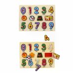 Omz 130444 Ahşap Raptiyeli Puzzle Saat Kız Erkek Çocuk Oyuncak Eğitici Oyuncaklar