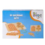 Omz Blg-111 Ahşap İp Geçirme Oyun Seti Kız Erkek Çocuk Oyuncak Eğitici Oyuncaklar