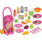 OMZ Dede Barbie Pazar Arabası Kız Erkek Çocuk Oyuncak Eğitici Oyuncaklar - Çok Renkli
