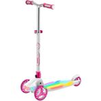 OMZ Evo 3 Tekerlekli Colour Burst Işıklı Beyaz Scooter Kız Erkek Çocuk Oyuncak Eğitici Oyuncaklar - Çok Renkli