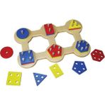 OMZ KAL-1013 Altılı Geometrik Sök Tak -Chiva Kız Erkek Çocuk Oyuncak Eğitici Oyuncaklar - Çok Renkli