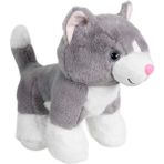 OMZ Kedi Peluş Gri 36CM Kız Erkek Çocuk Oyuncak Eğitici Oyuncaklar - Çok Renkli