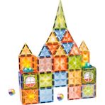 Omz Magnetic Tiles Light Version 73 Parça Kız Erkek Çocuk Oyuncak Eğitici Oyuncaklar