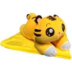 Omz Peluş Battaniyeli Yatan Kedi 55Cm. Kız Erkek Çocuk Oyuncak Eğitici Oyuncaklar