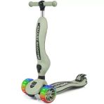 Omz Smart Oturaklı 3 Tekerlekli Işıklı Scooter Askeri Yeşil Kız Erkek Çocuk Oyuncak Eğitici Oyuncaklar